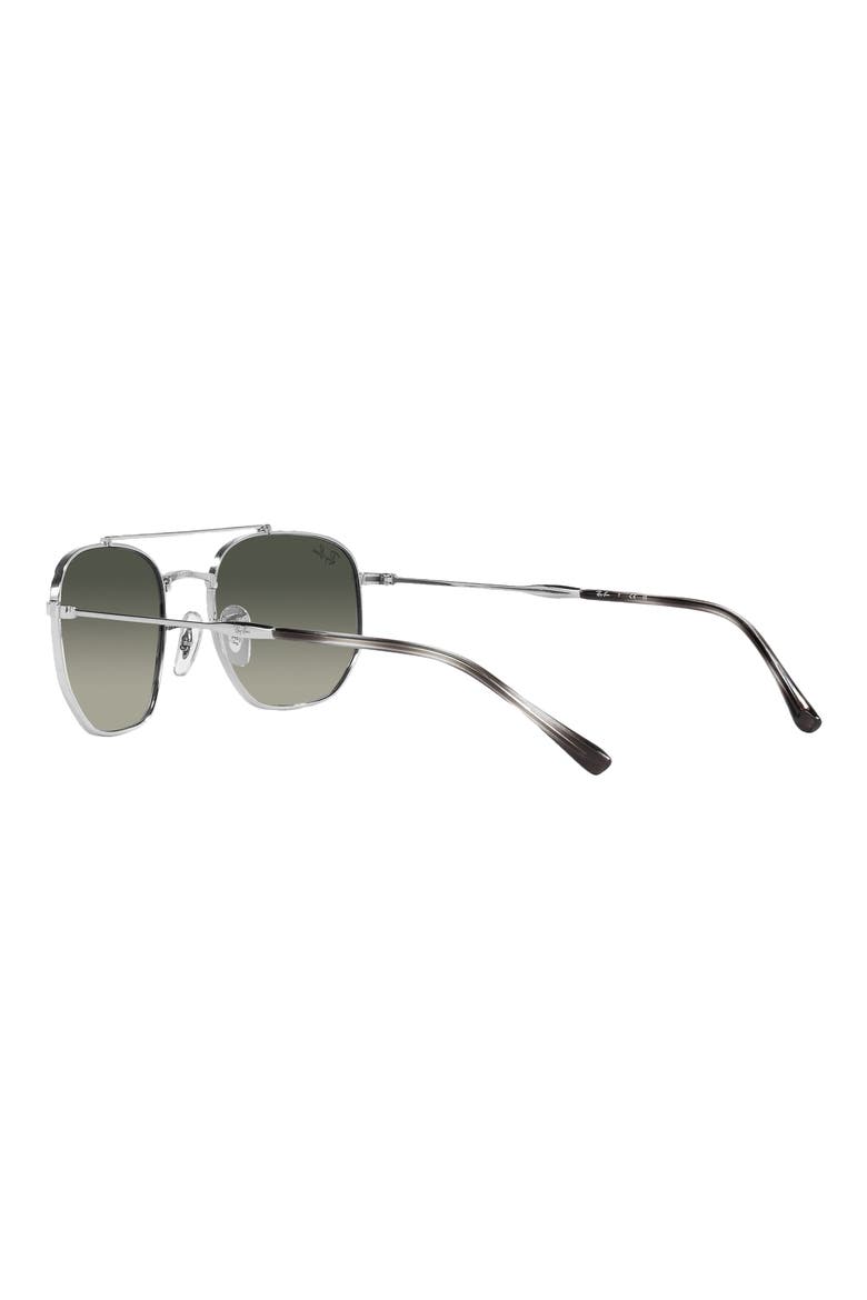 54mm Gradient Irregular Sunglasses, Alternate, color, SILVER