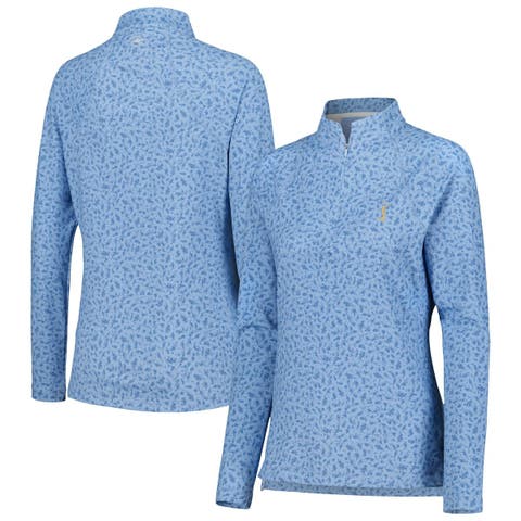 Peter Millar Heather Interlock Quarter Zip Sweaters w/ Logo