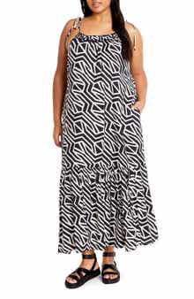 City Chic Erica Print Maxi Sundress