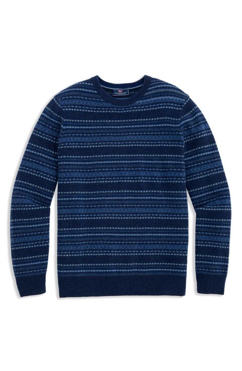 Fair Isle Merino Wool Crewneck Sweater