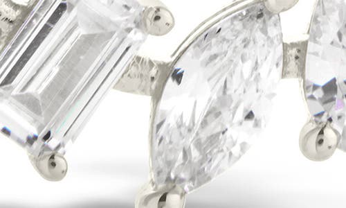 Sterling Forever Shania Cubic Zirconia Frontal Hoop Earrings
