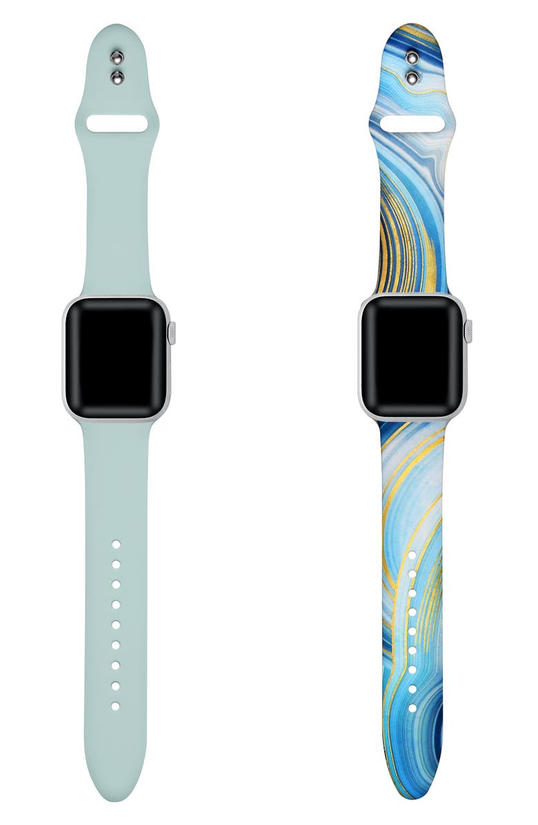 The Posh Tech Posh Tech Assorted 2-Pack Silicone Apple Watch<sup>®</sup> Strap - Pack of 2, Main, color, 