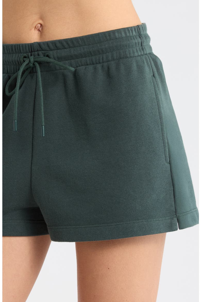 Go Easy French Terry Shorts, Alternate, color, GREEN TIMBER