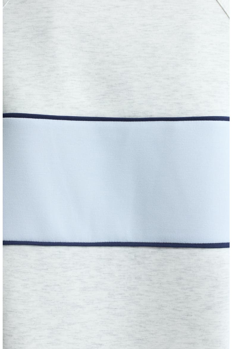 Colorblock Sweatshirt, Alternate, color, HEATHER CREAM/ XENON BLUE