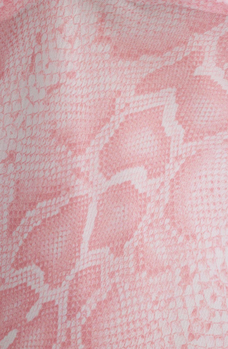 Bella Venice Snakeskin Print Flounce Hem Minidress, Alternate, color, Pink Snake