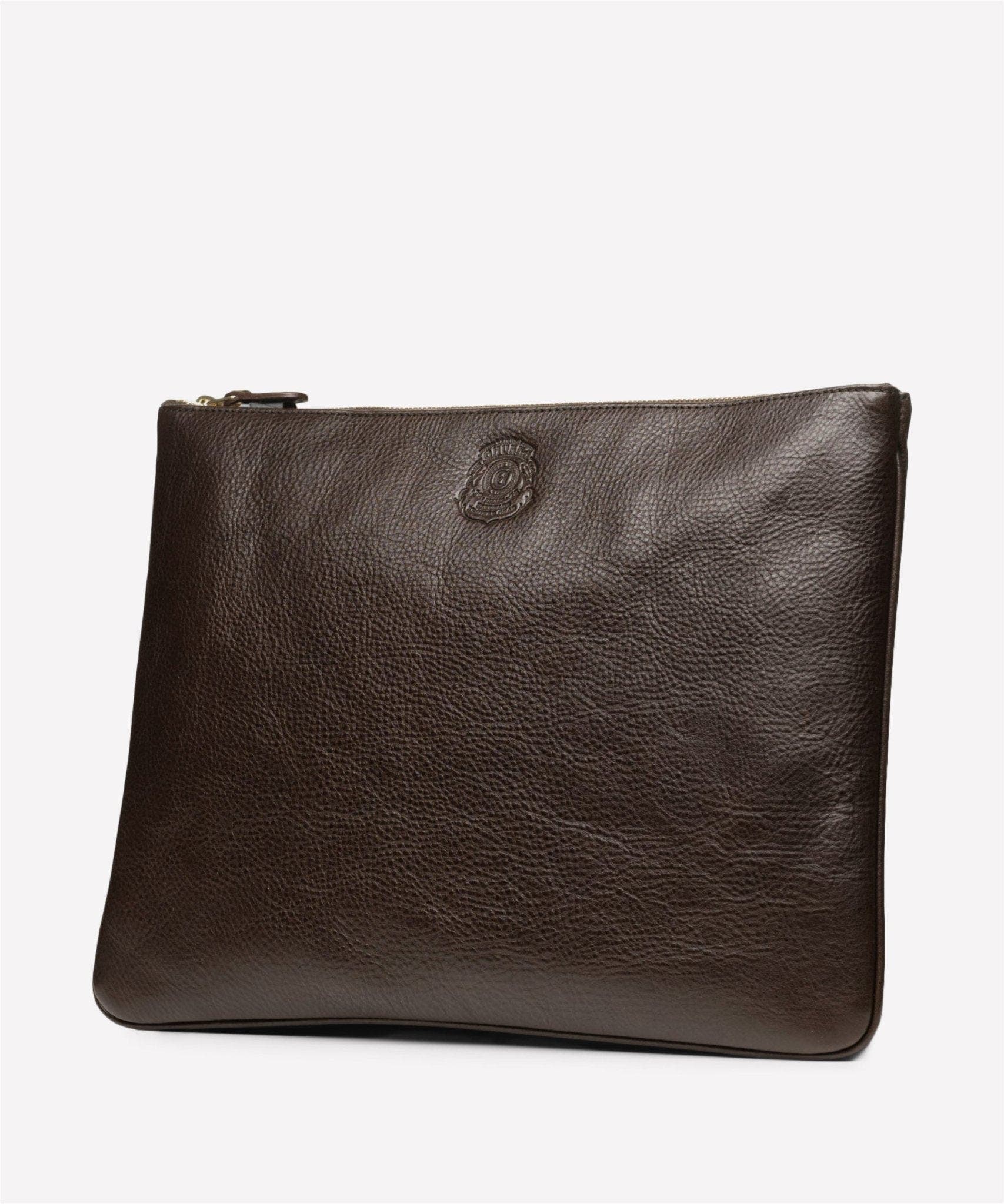 Pouch III No. 65, Alternate, color, Vintage Walnut Leather