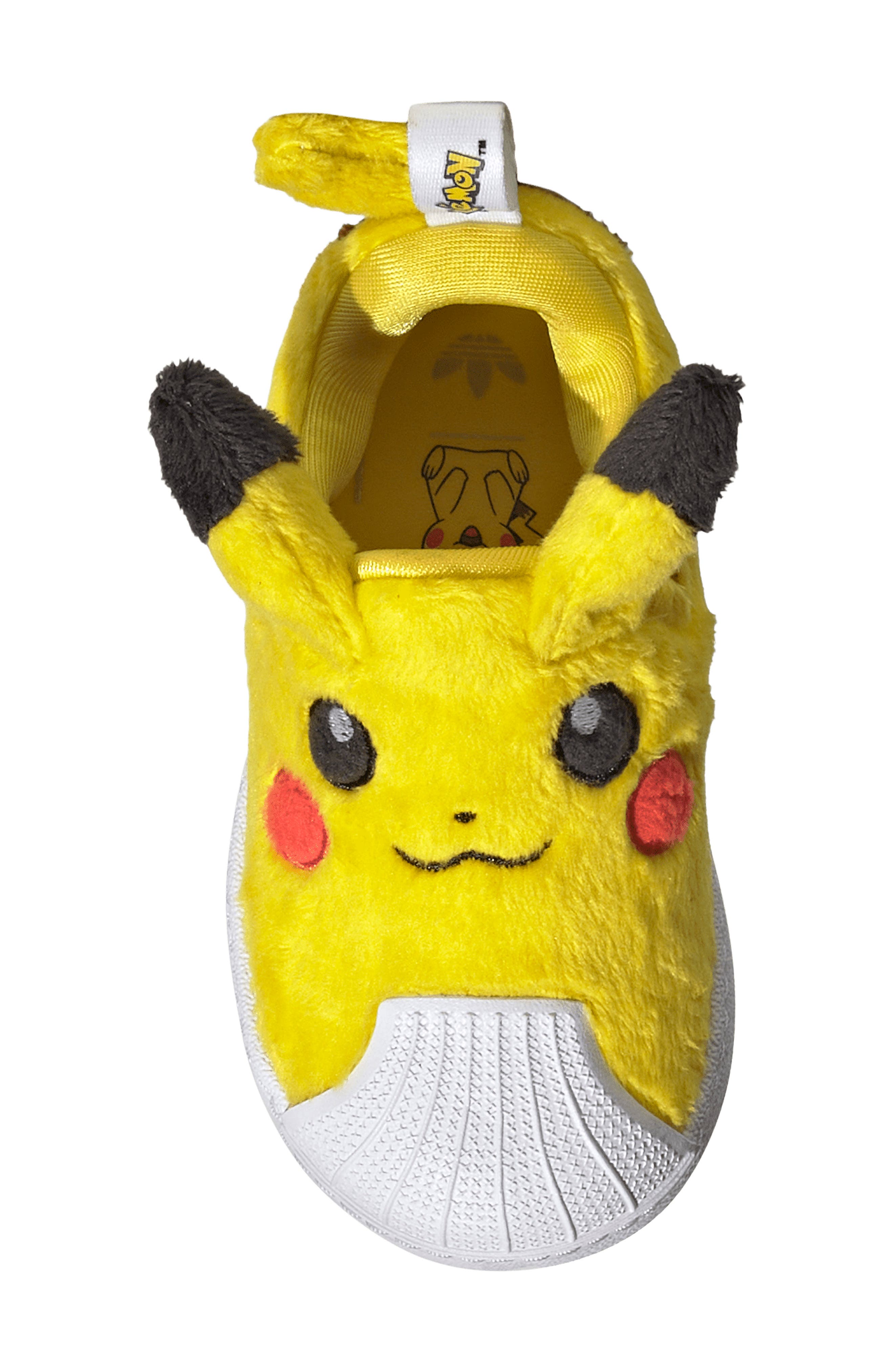 Kids' Superstar Quickon Pokémon Sneaker, Alternate, color, YELLOW/ CORE BLACK/ WHITE