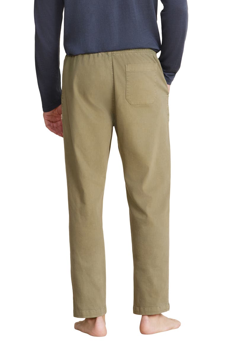 Malibu Collection® Stretch Cotton Twill Pants, Alternate, color, MILITARY