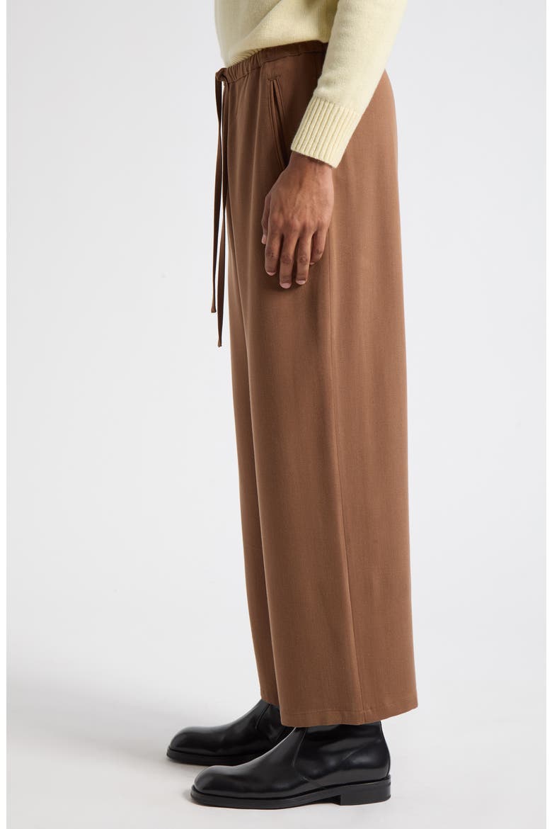 Team Wide Leg Drawstring Trousers, Alternate, color, BROWN