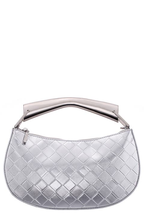 Cory Diamond Quilted Faux Leather Top Handle Bag
