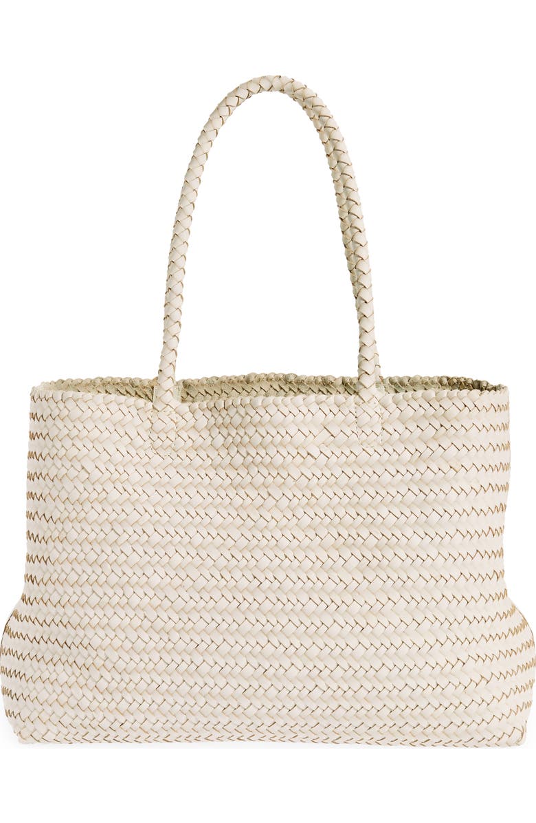 Madewell Handwoven Leather Tote, Main, color, Alabaster