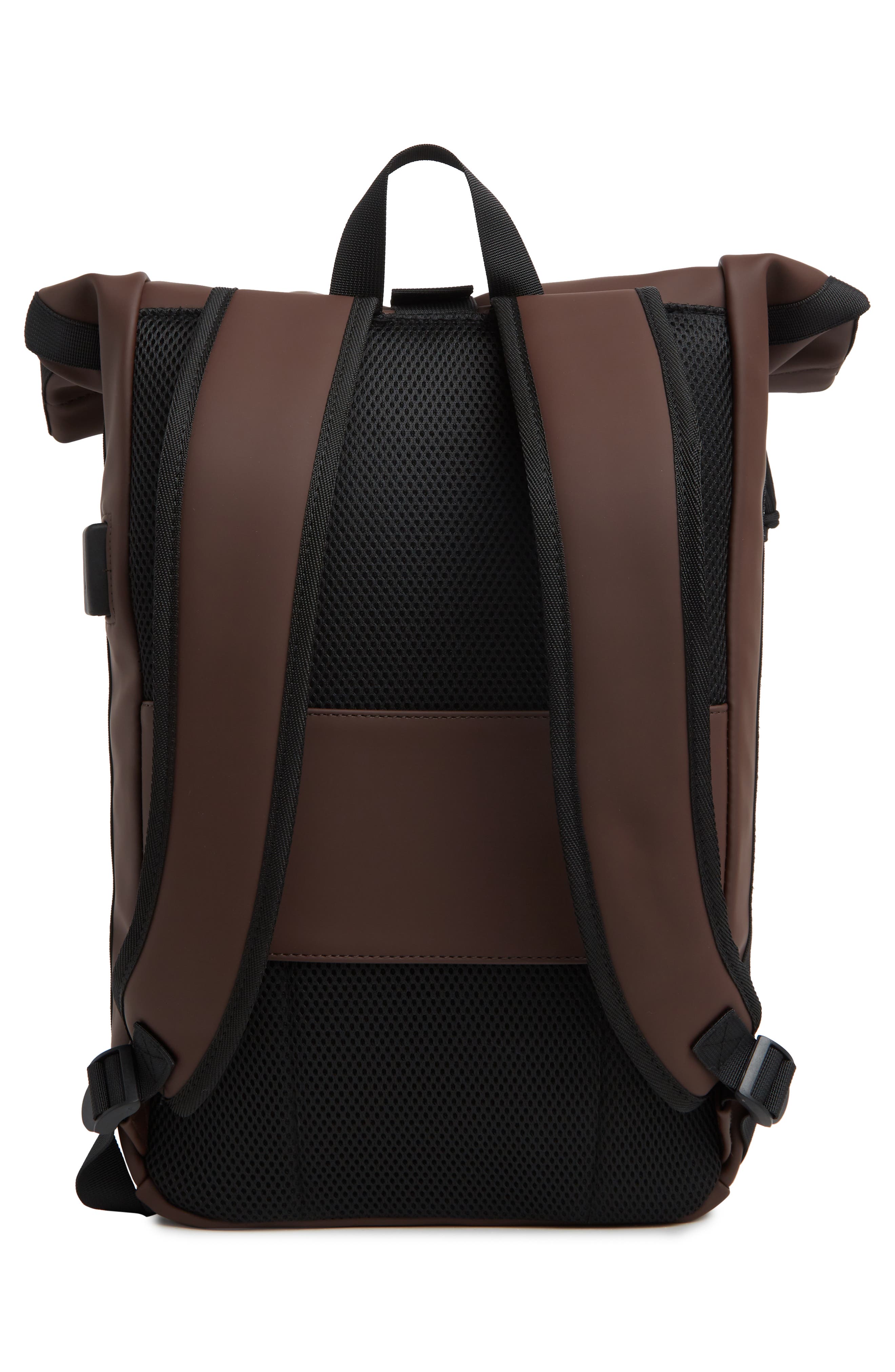 Roll Top Backpack, Alternate, color, BROWN
