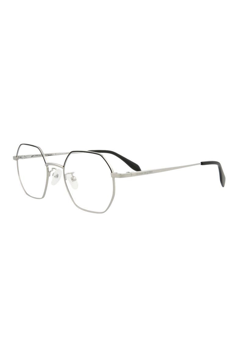 49mm Angled Wire Optical Frames, Alternate, color, RUTHENIUM BLACK