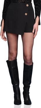 Avec Les Filles Button Detail Miniskort