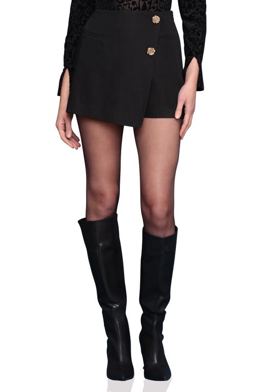 Avec Les Filles Button Detail Miniskort In Black