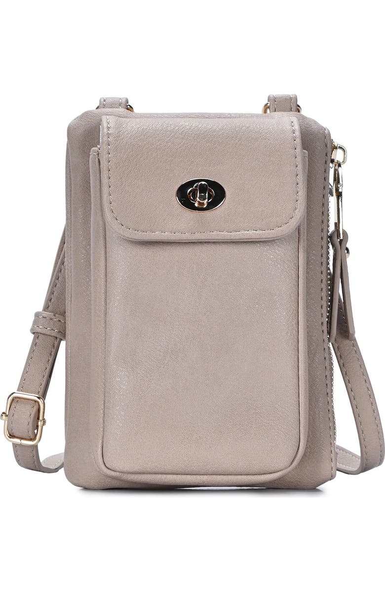 MMS Design Studio Mini Phone Crossbody Bag, Main, color, Taupe