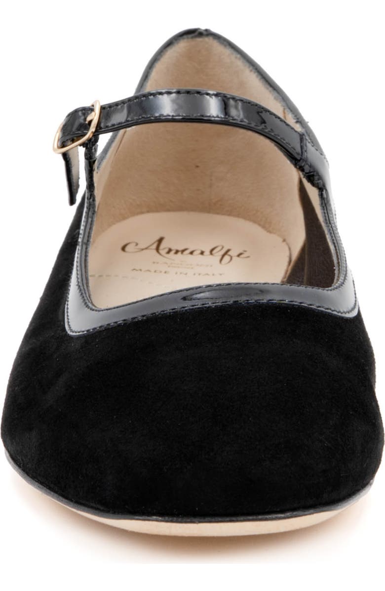 Amalfi by Rangoni Galba Mary Jane Flat, Alternate, color, Black Cashmere Black Vernice