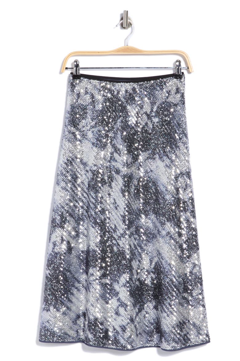 Araminta Sequin Midi Skirt, Alternate, color, SHADOW DANCER BLACK