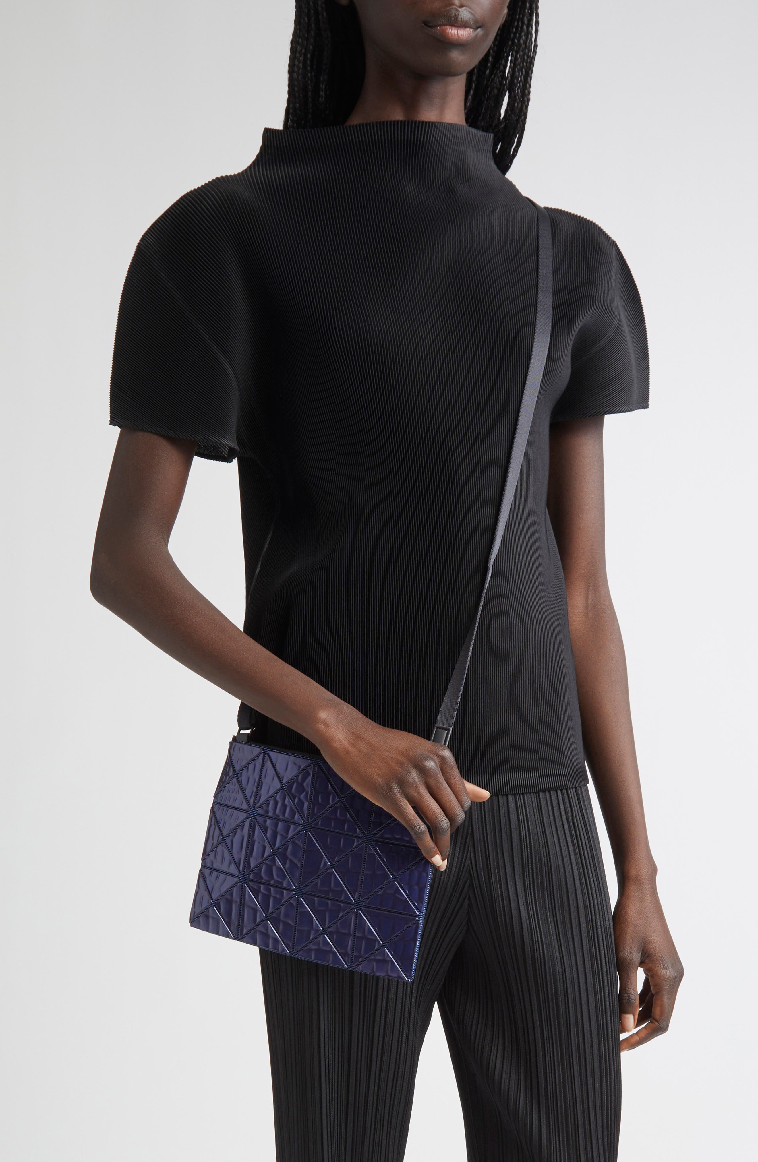 Bao Bao Issey Miyake Meta Kaiju Metallic Crossbody Bag, Alternate, color, Blue