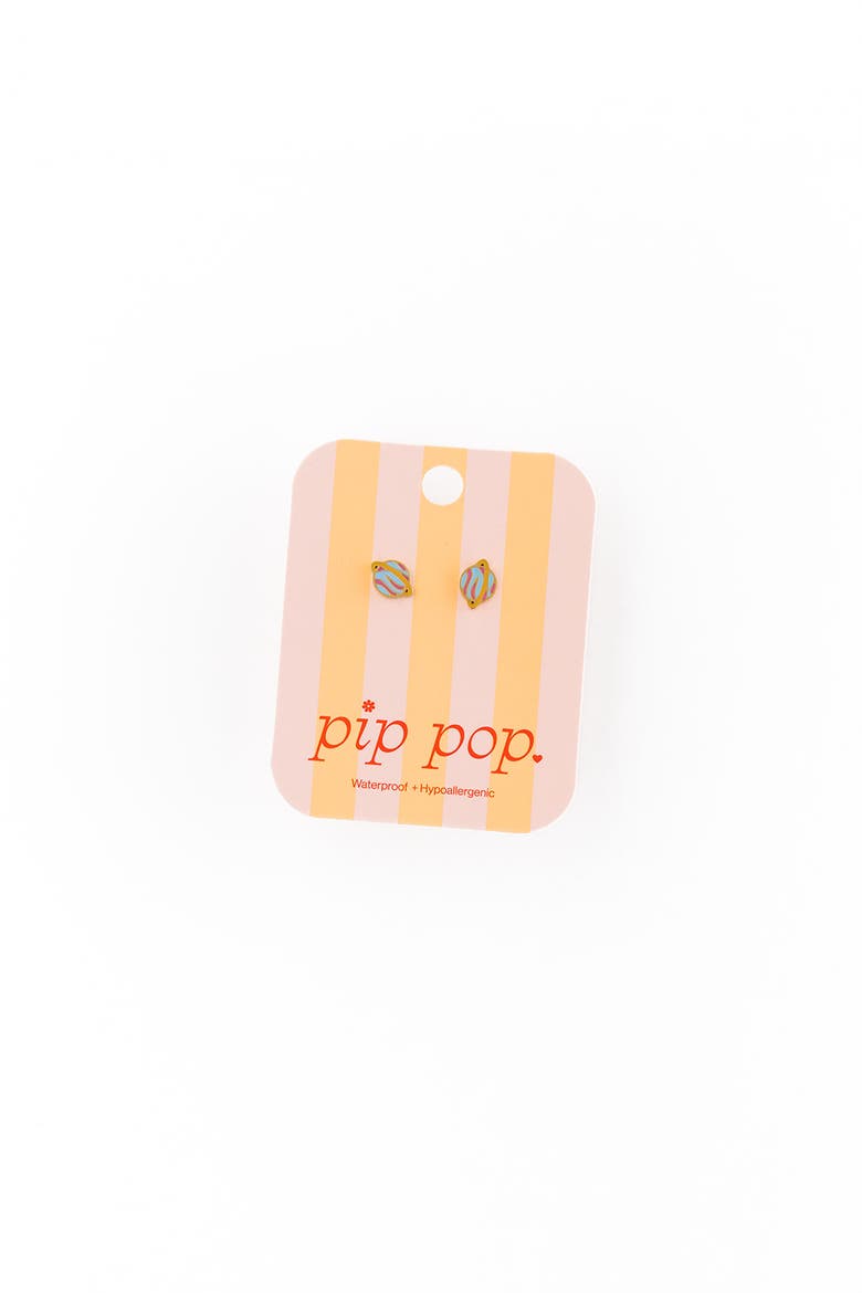 Planet Stud Earrings, Alternate, color, Blue