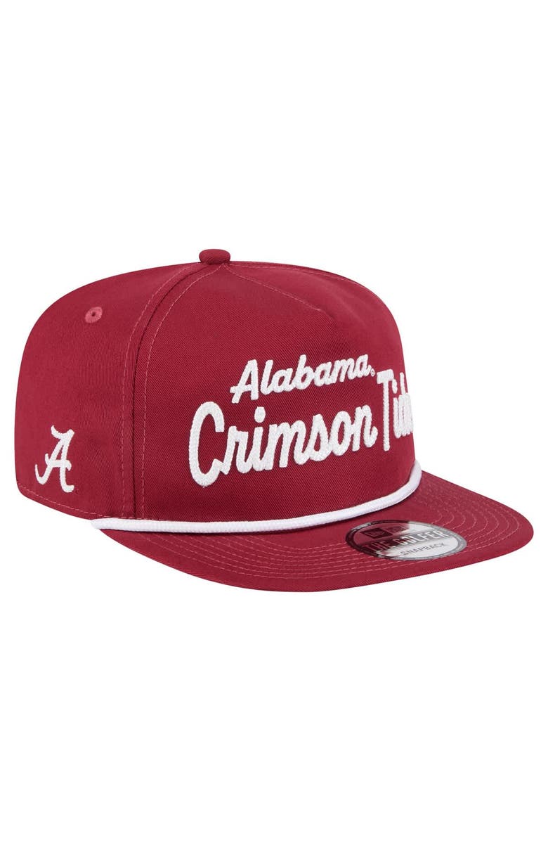New Era Men's New Era Crimson Alabama Crimson Tide Adventure Team Text Golfer Snapback Hat, Main, color, 