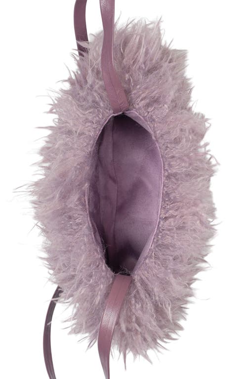 Jeffrey Campbell Bestowed Faux Fur Shoulder Bag In Purple