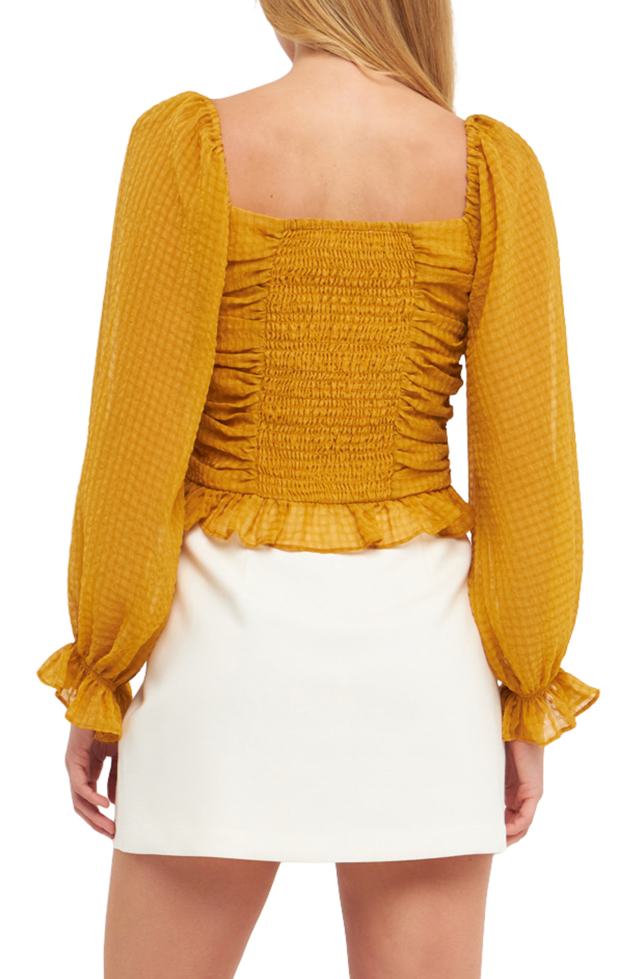 Ruched Chiffon Top - image 4