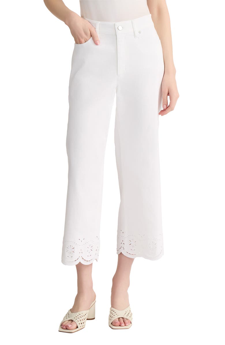 Jones New York Lexington Straight Leg Crop Pants, Main, color, Soft White
