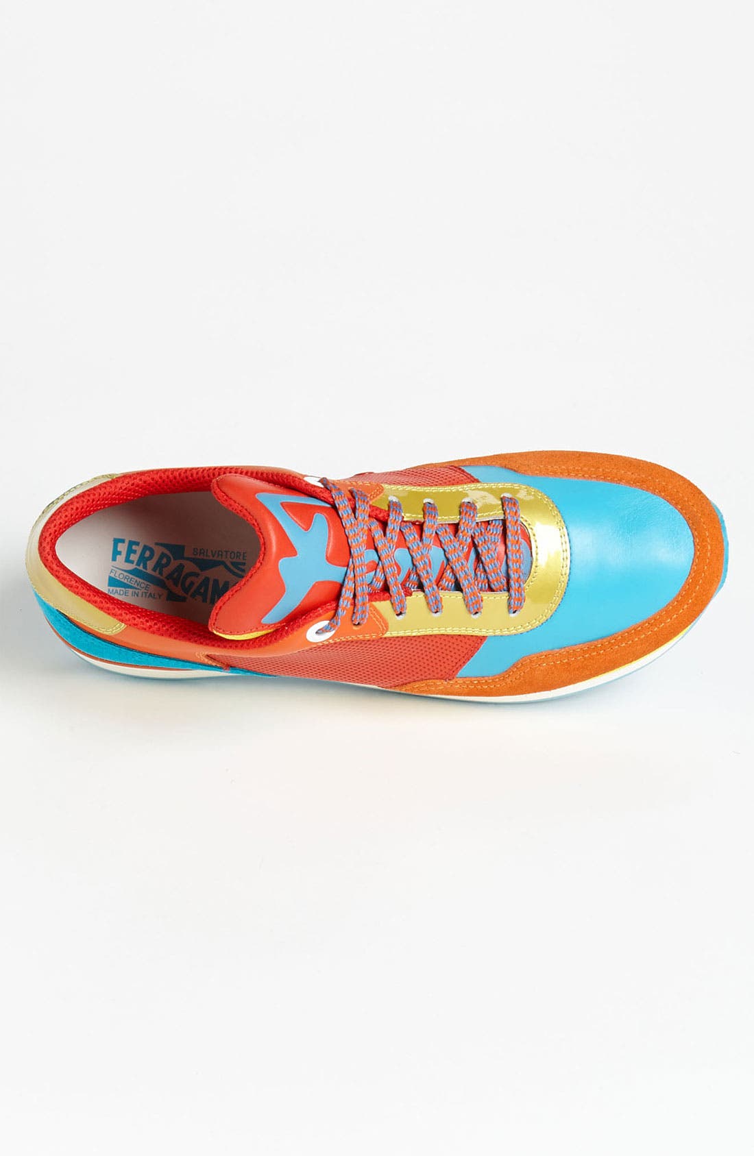 Salvatore Ferragamo 'Tower' Sneaker, Alternate, color, ORANGE/ RED/ BLUE/ YELLOW