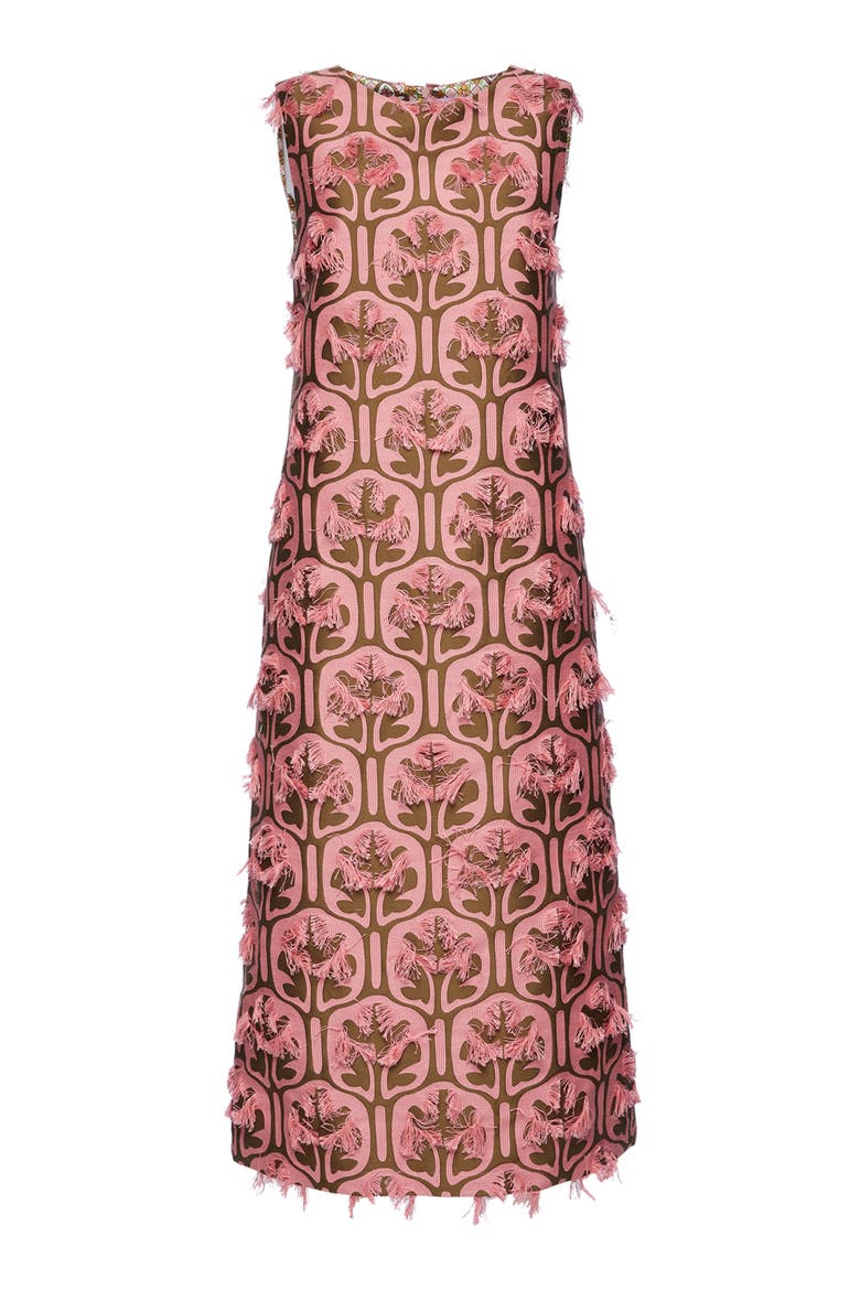 Column Dress, Alternate, color, Jacquard Gyn Chocolate