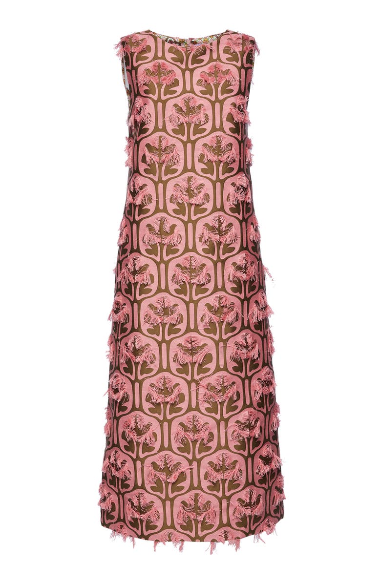 La DoubleJ Column Dress, Alternate, color, Jacquard Gyn Chocolate