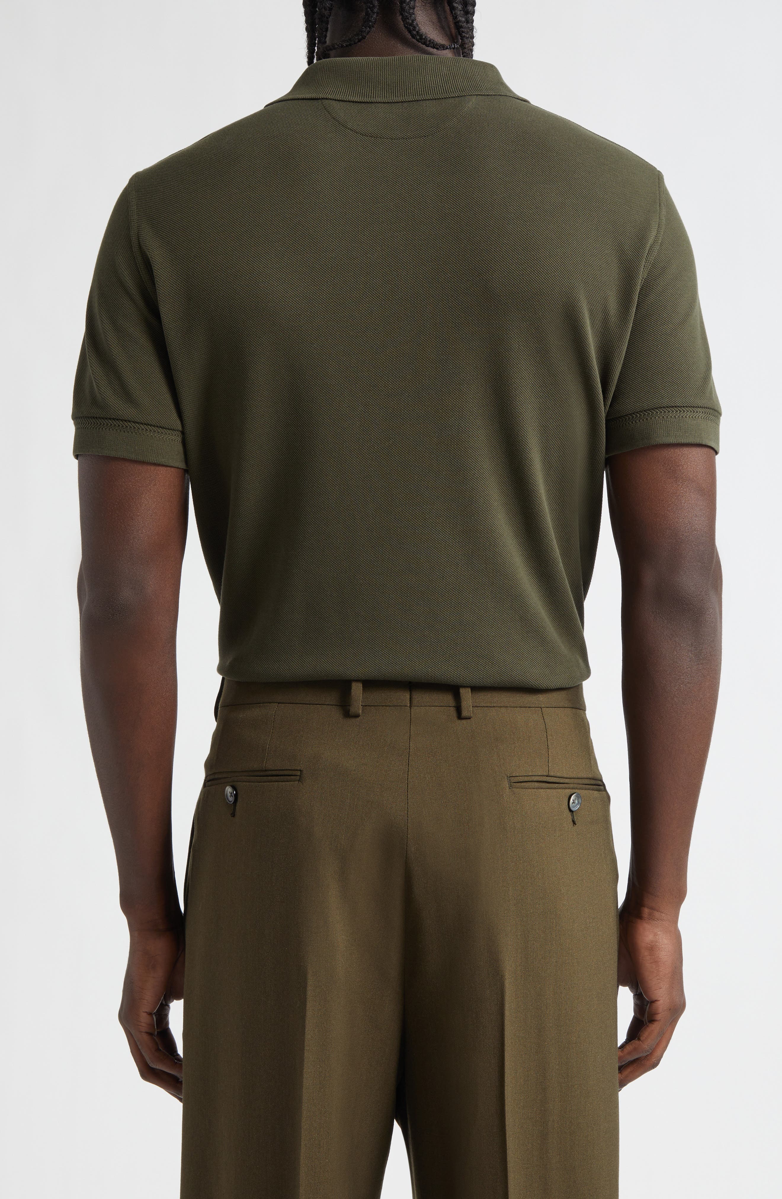 Lyocell & Cotton Pique Polo - image 4