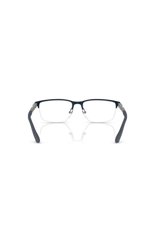 Emporio Armani 56mm Rectangle Optical Glasses In Blue