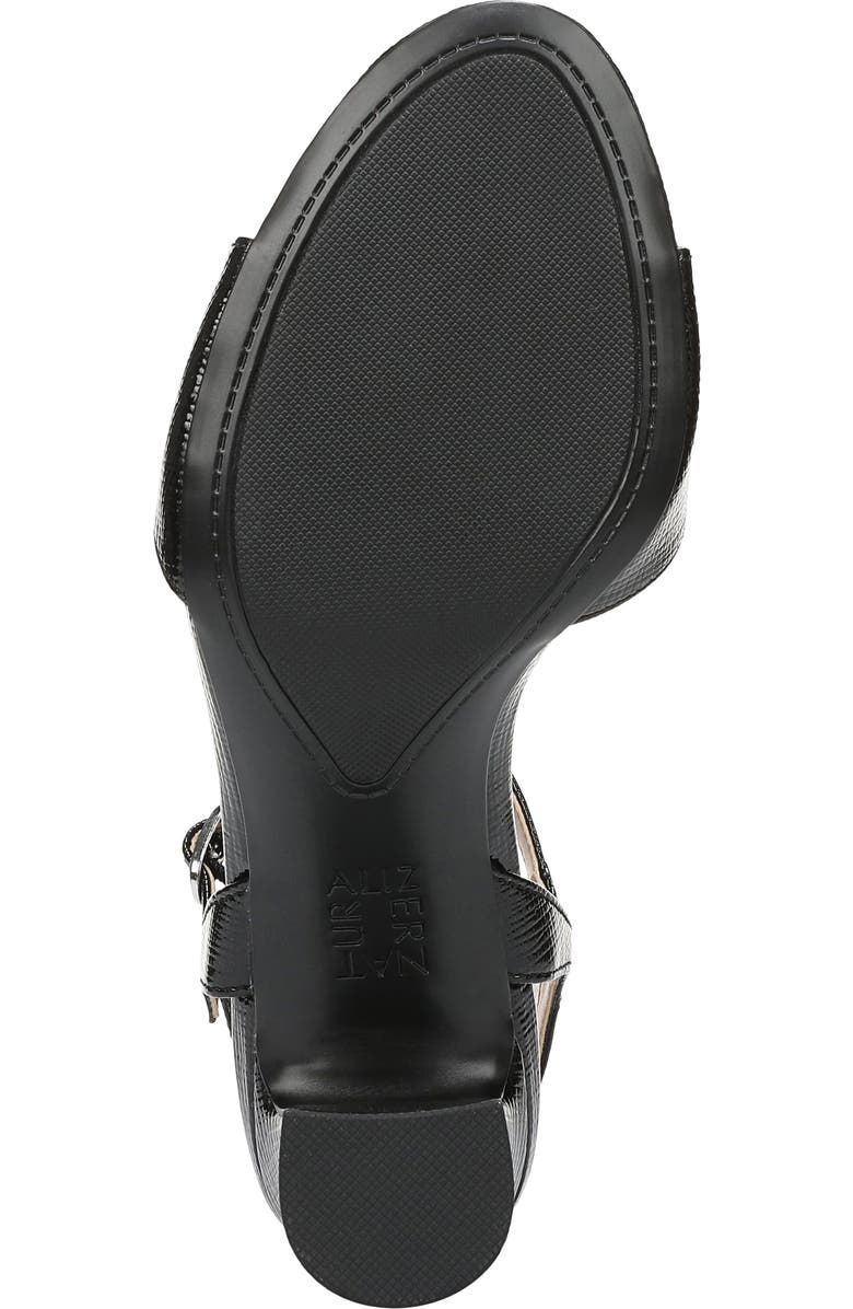 Naturalizer Nyla Sandal, Alternate, color, Black Textured Faux Leather