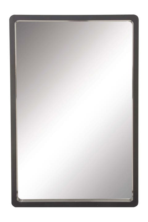 Black Wood Contemporary Wall Mirror