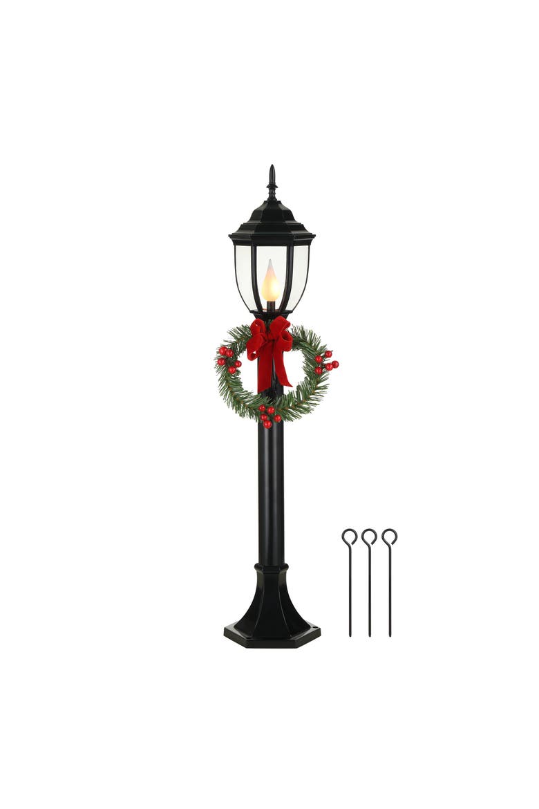 35 in. Lit Decorative Lamp Post, Main, color, Multicolor