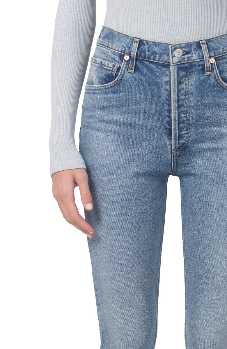 Citizens of Humanity Jolene High Waist Ankle Slim Straight Leg Jeans, Alternate, color, 