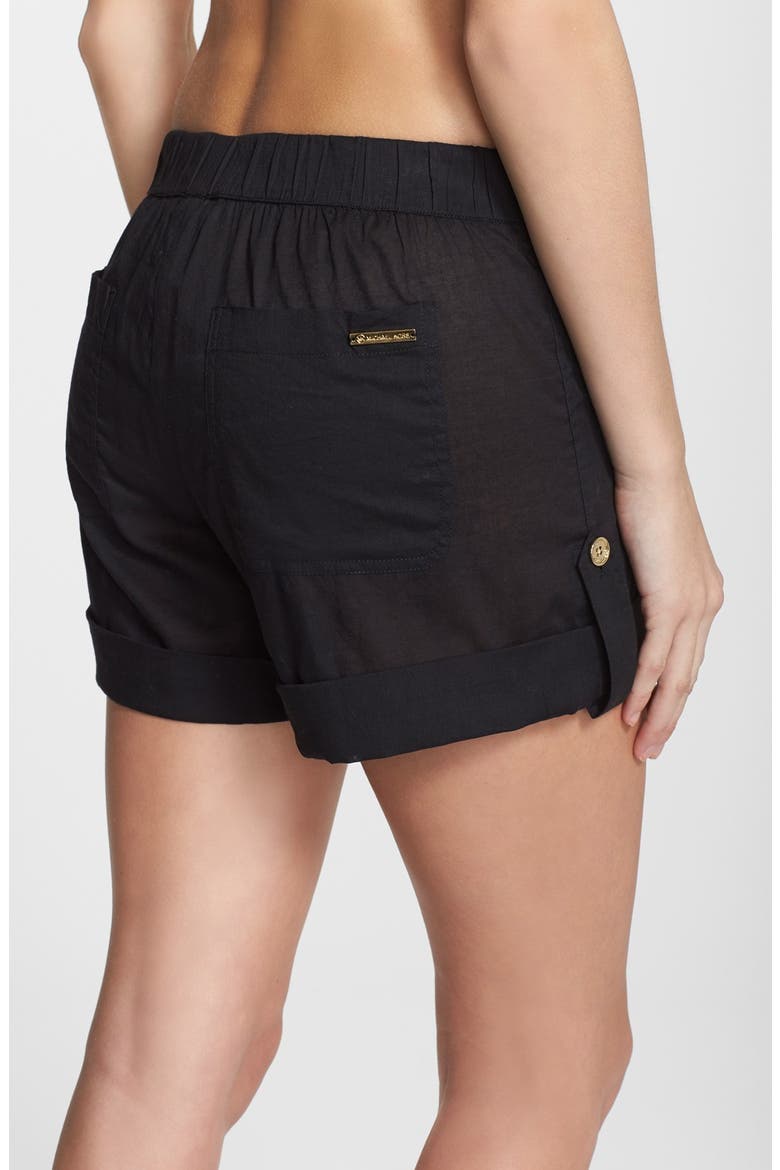 Cotton Voile Shorts, Alternate, color, BLACK