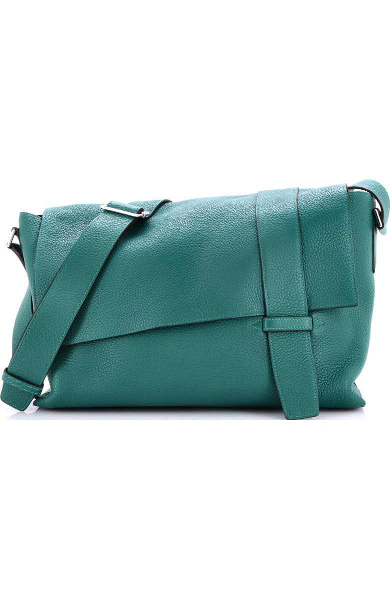 Pre-Owned Hermes Alfred Messenger Bag Clemence 35, Main, color, Malachite
