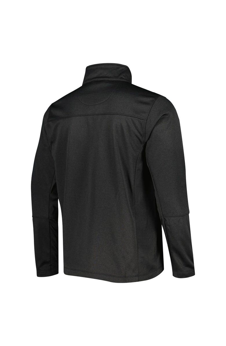DUNBROOKE Men's Dunbrooke Heather Black Carolina Panthers Freestyle Coated Tech Fleece Full-Zip Jacket, Alternate, color, 
