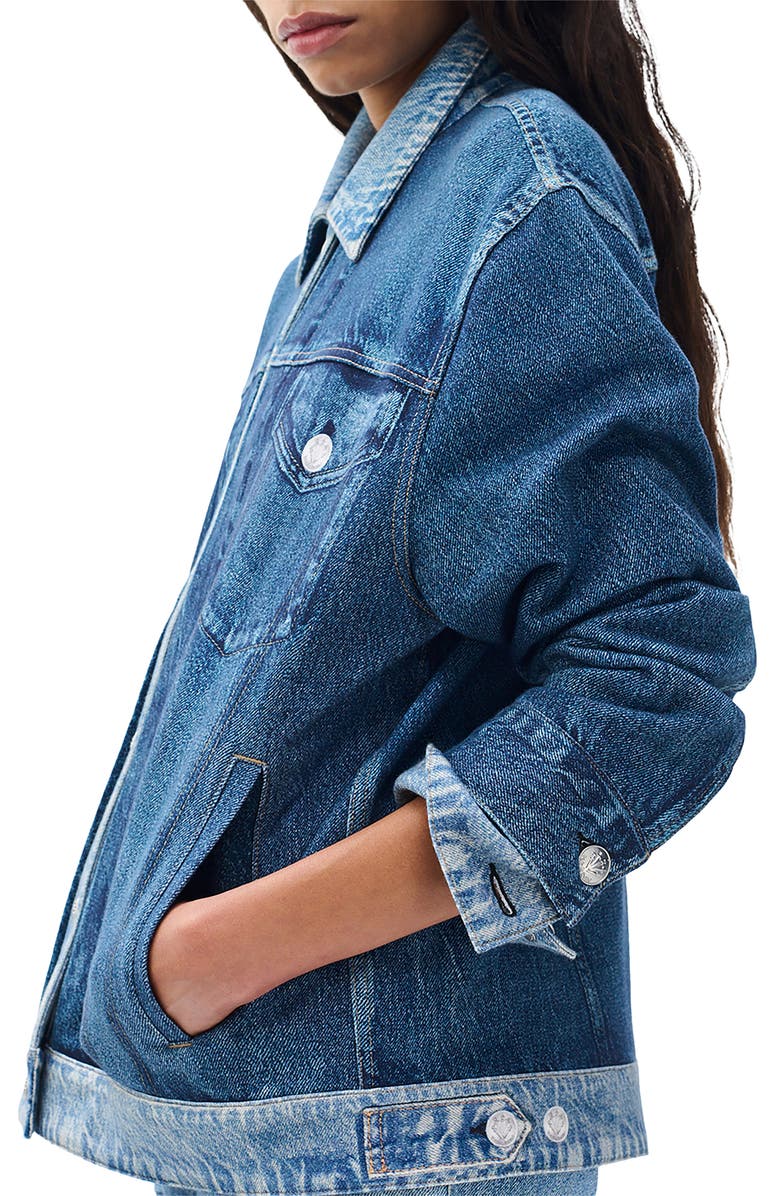 rag & bone/JEAN Miramar Terry Trucker Jacket, Alternate, color, Dublin