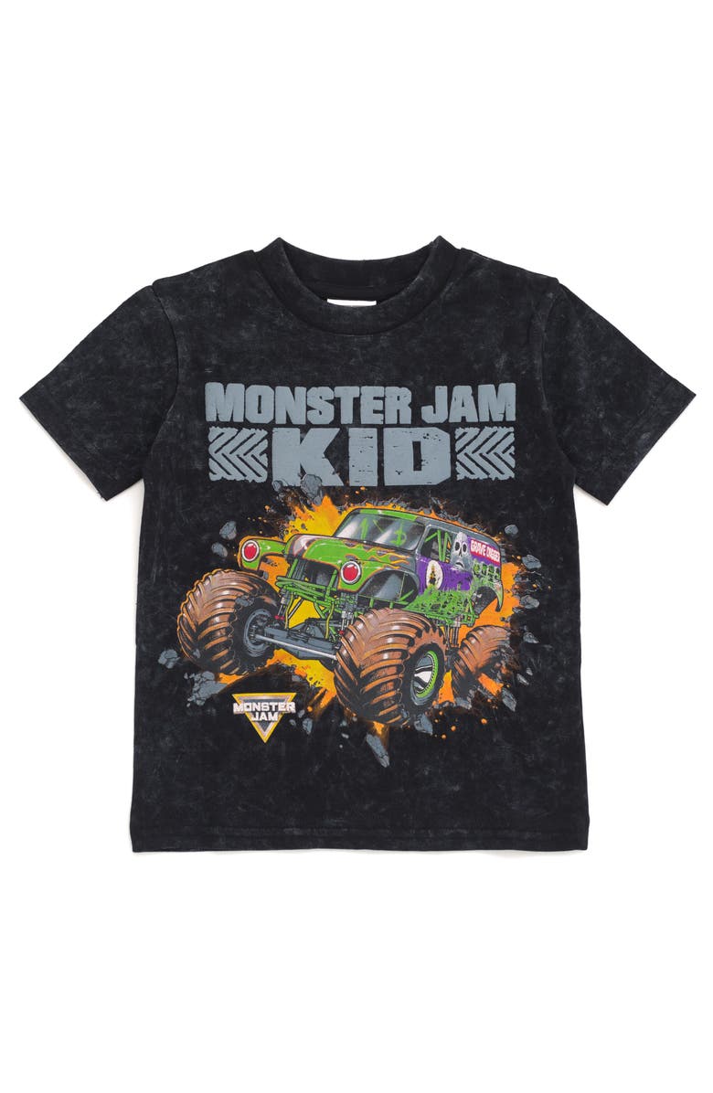 Monster Jam Grave Digger Short Sleeve Tee, Main, color, Grave Digger Kid Black