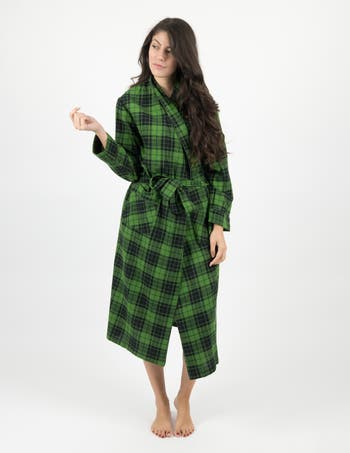 Women's Flannel Robe, 100% Cotton