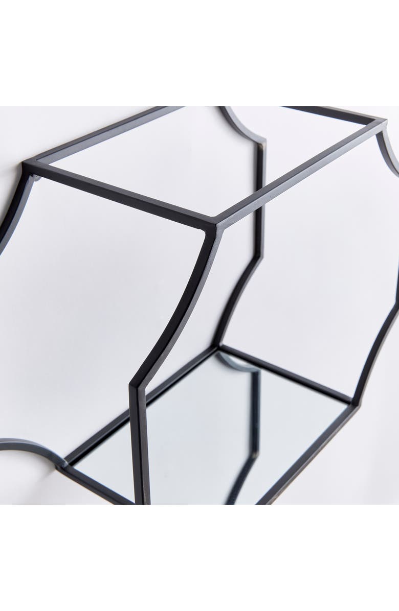 Napa Home & Garden 19.75"W x 7"D x 15.5"H and 17.75"W x 7"D x 14"H and 15.75"W x 7"D x 11.75"H Hudson Mirrored Wall Shelves Set of 3, Alternate, color, Silver