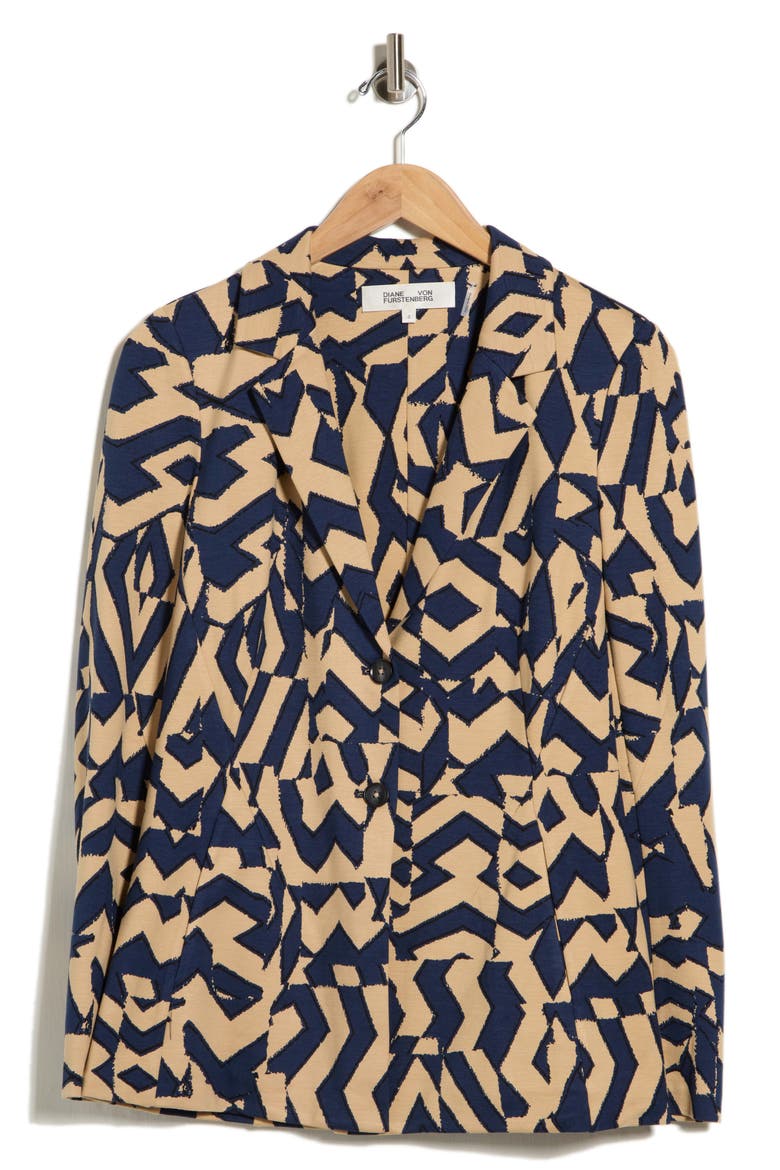 Ophelia Ponte Jacket, Alternate, color, TROY MAZE MEDIUM BEIGE
