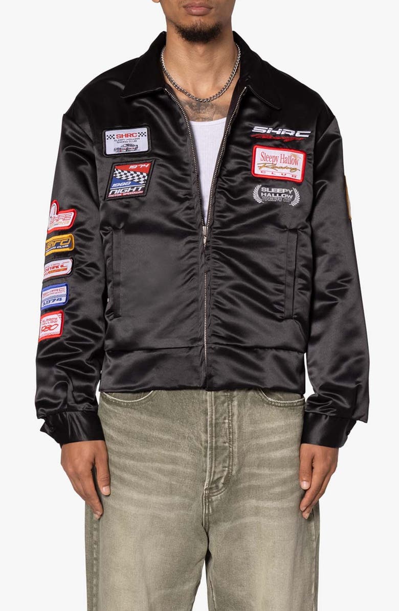 mnml SHRC Satin Mechanics Jacket, Main, color, Black