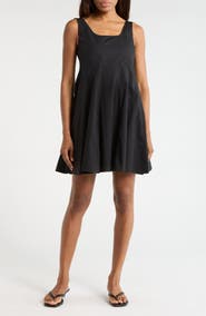 Theory Sleeveless Seam Poplin Skater Dress