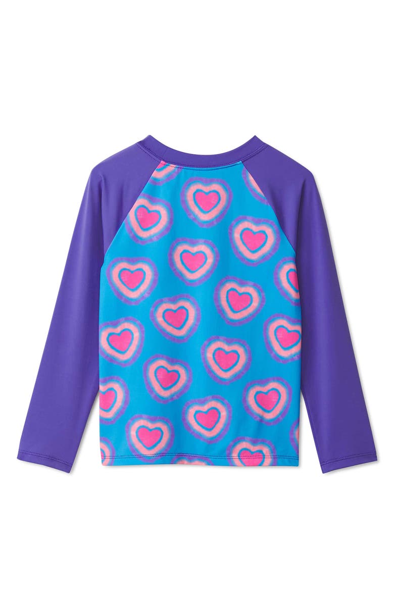 Hatley Kids' Glowing Hearts Long Sleeve Rashguard, Alternate, color, 