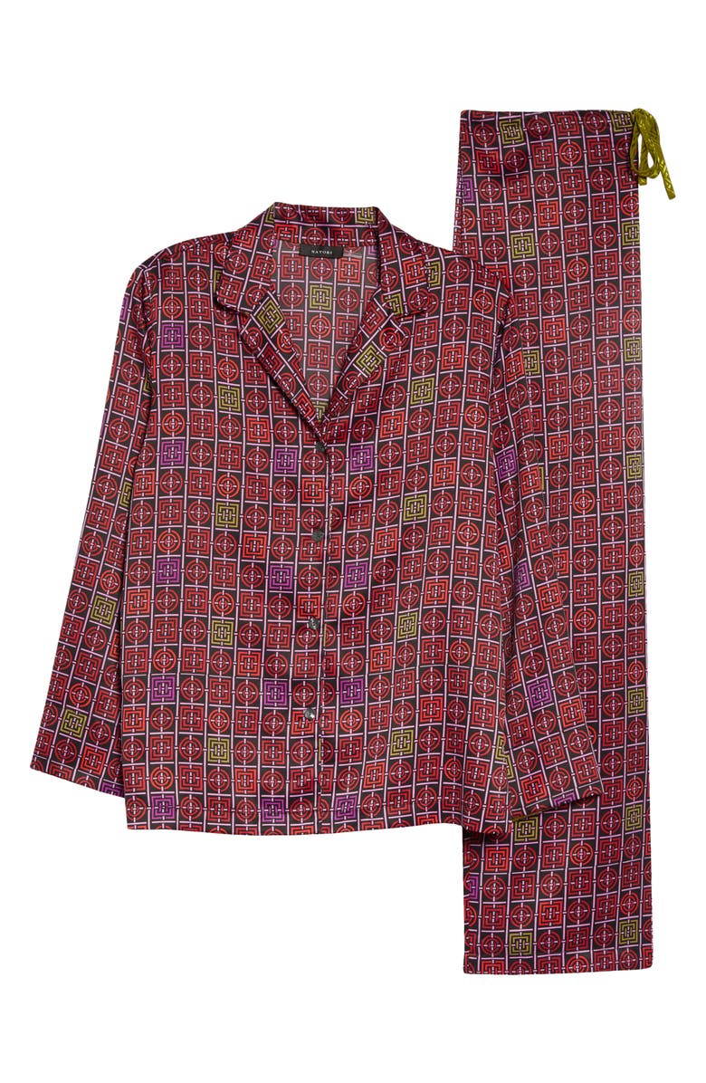 Natori Infinity Jacquard Satin Pajamas, Alternate, color, 