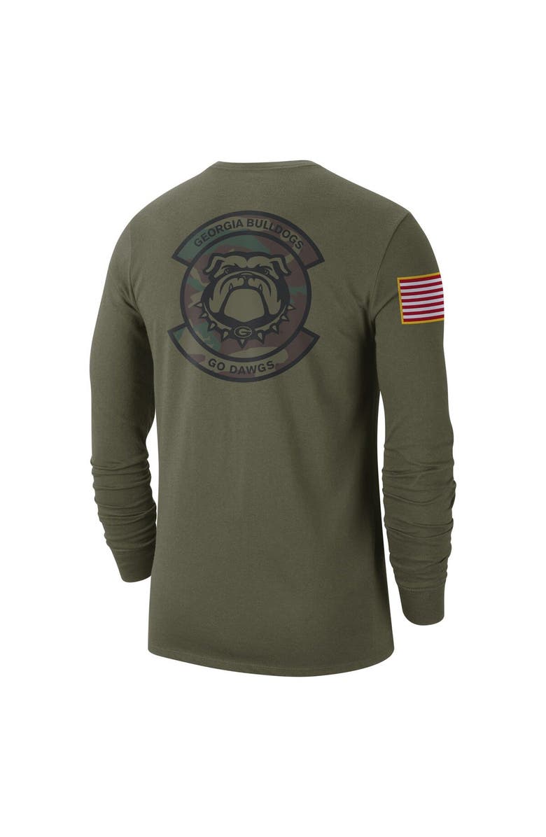 Nike Men's Nike  Olive Georgia Bulldogs Military Pack Long Sleeve T-Shirt, Alternate, color, 
